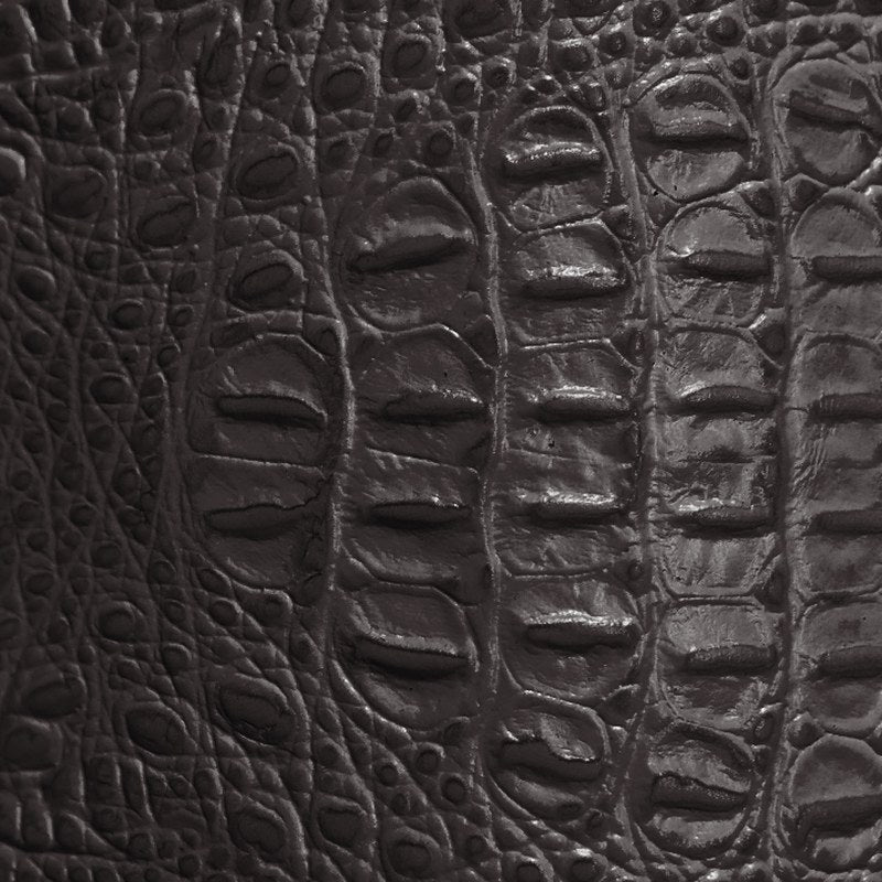 Dark Grey alligator-embossed cowhide leather swatch BC-213 – alligator-print leather for Basilicca custom leather pool tables