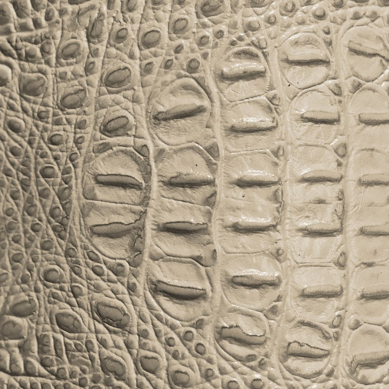 Stone alligator-embossed cowhide leather swatch BC-218 – alligator-print leather for Basilicca custom leather pool tables
