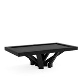 Arch 8 Pool Table, side view, eight arch legs in black satin