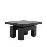 Chess & Coffee Table, three-quarter view, solid wood