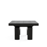 Chess & Coffee Table, side view, solid wood