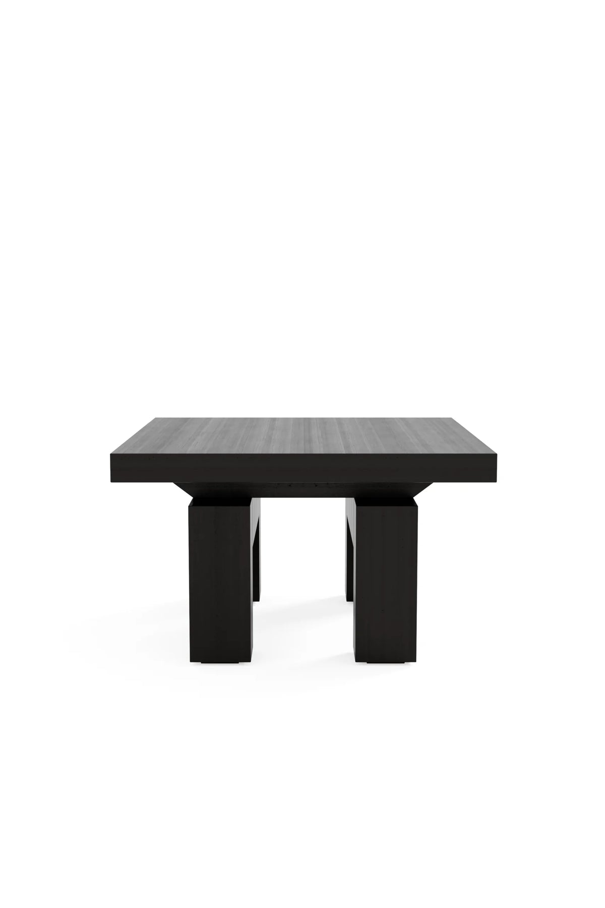 Chess & Coffee Table, side view, solid wood