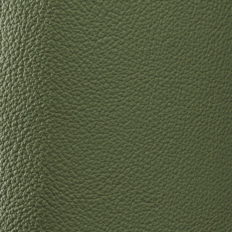 Olive Green leather swatch BL-114 – cowhide leather for Basilicca custom leather pool tables