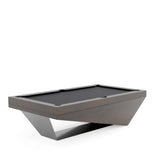 Osaka Pool Table, side view, wenge stain on oak