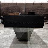 Osaka Shuffleboard in wenge stain on ash, at the Basilicca factory
